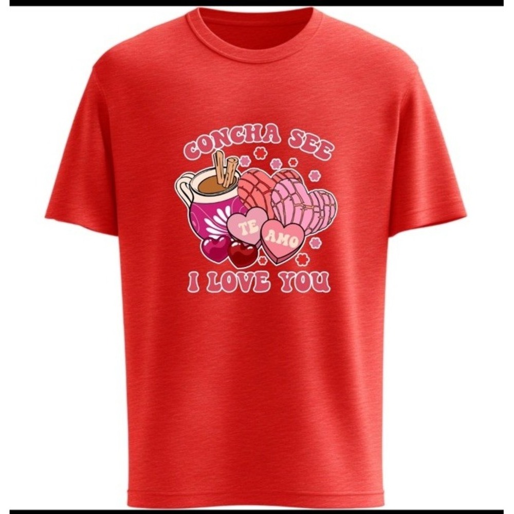 Mexican Valentine Concha Love Shirt Unisex Adult‎ Small